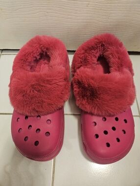 Crocs classic mammoth clogs candy pink womens size 9 shoes